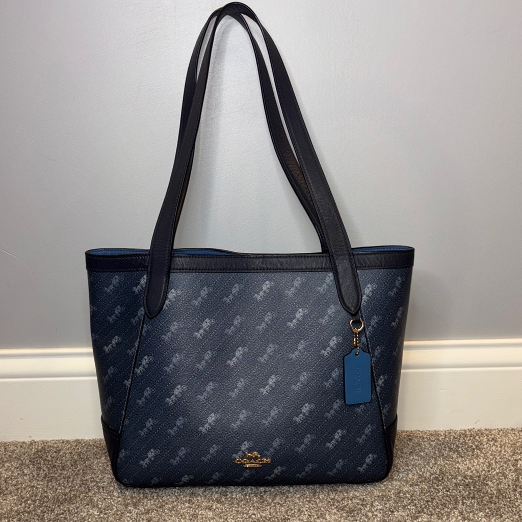 Coach Tote 27 With Horse And Carriage Dot Print